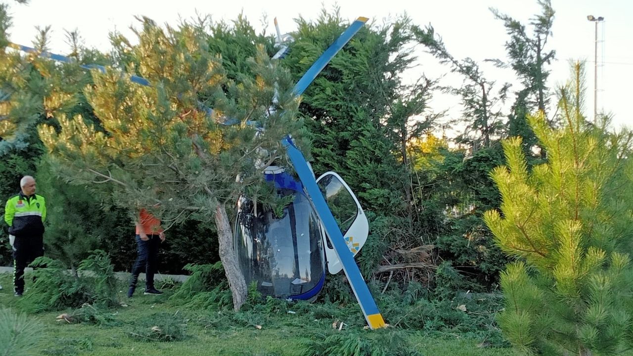 Eskişehir'den havalanan helikopter Afyonkarahisar'da düştü