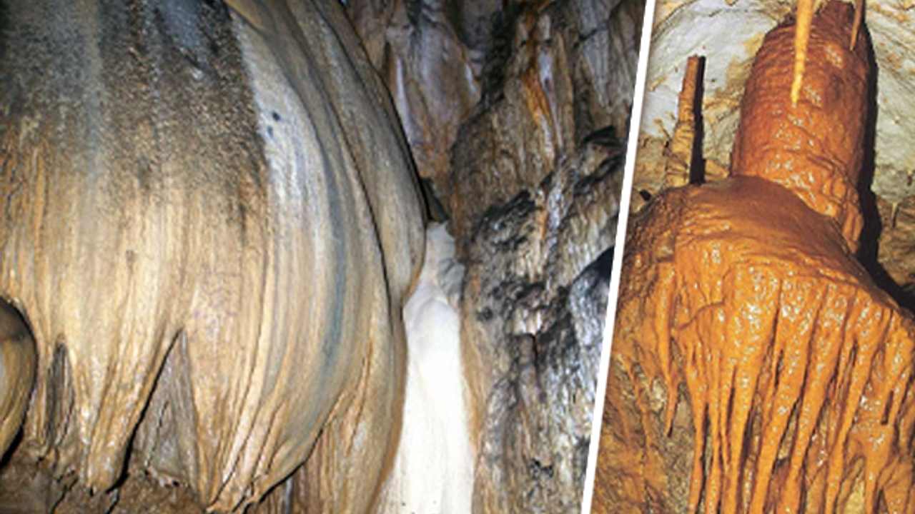 Zonguldak'ta bulunan 'Gökgöl Mağarası' görenleri büyülüyor