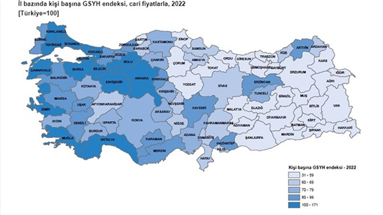 Eskişehir’de 2022 yılı GSYH 11 bin 62 dolar oldu