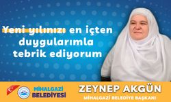 Başkan Zeynep Akgün'den yeni yıl mesajı