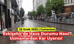 Eskişehir’de hava durumu nasıl? 25 Ocak Cumartesi önce yağmur sonra kar uyarısı