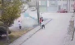 Eskişehir’de oyun parkında yangın kameraya yansıdı