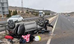 Eskişehir’de Ters Dönen Otomobilde 2 Kişi Yaralandı