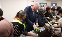 Odunpazarı'nda evsel atıklar geri dönüşümle şık saksılara dönüştü