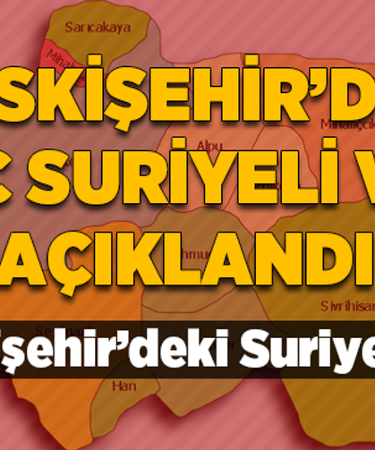 Eskişehir'de kaç suriyeli var açıklandı: İşte Eskişehir'deki suriyeli sayısı