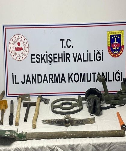 Kaçak kazıya jandarmadan suçüstü