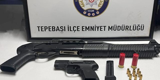 Şüpheli şahıstan tabanca ve tüfek ele geçirildi