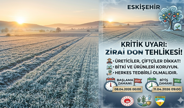 Eskişehir İçin Zirai Don Uyarısı: Üreticiler Dikkat!