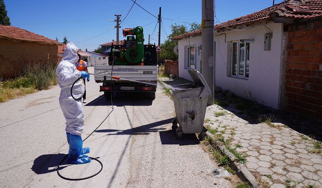 Tepebaşı Belediyesi kırsal mahallelerde ilaçlama çalışmalarına hız verdi