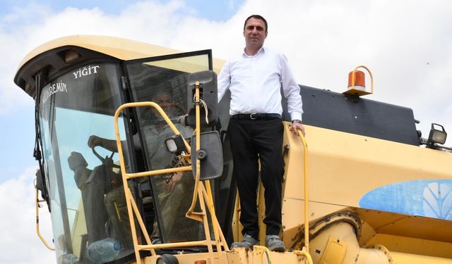 Beylikova Belediyesi tarım arazilerinde hububat hasadı yüksek verimle başladı.