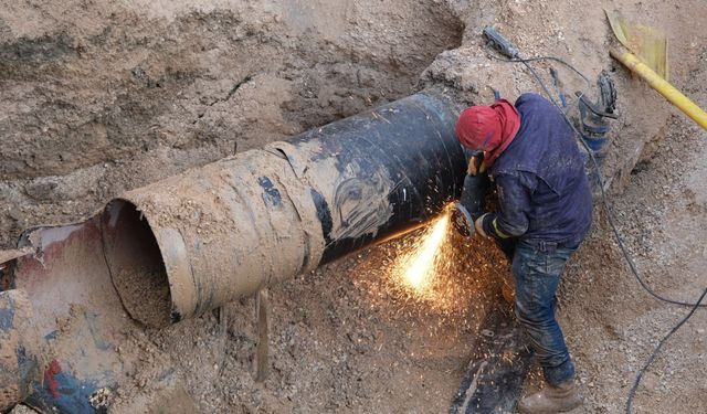 Sazova'da su hattı çalışması sona erdi