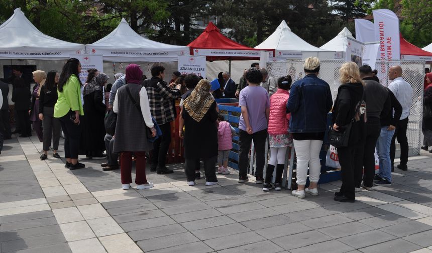 Vilayet Meydanı’nda gözleme yaptılar