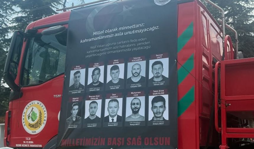 Seyitgazi Orman yangısı şehitleri için dua okundu