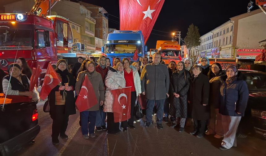 Çifteler’de Türk Bayrağına Destek Yürüyüşü Düzenlendi