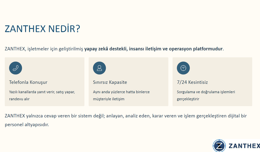 Müşteri İletişiminde “İnsansı” Devrim: Zanthex ile Konuşan, Anlayan, İş Yapan Dijital Ekip