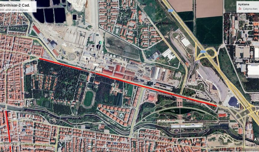 Sivrihisar-2 Caddesi iki gün boyunca trafiğe kapatılacak