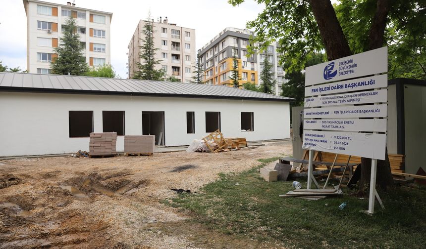Eskişehir'de şehit yakınları ve gaziler için yapılan sosyal tesis gün sayıyor