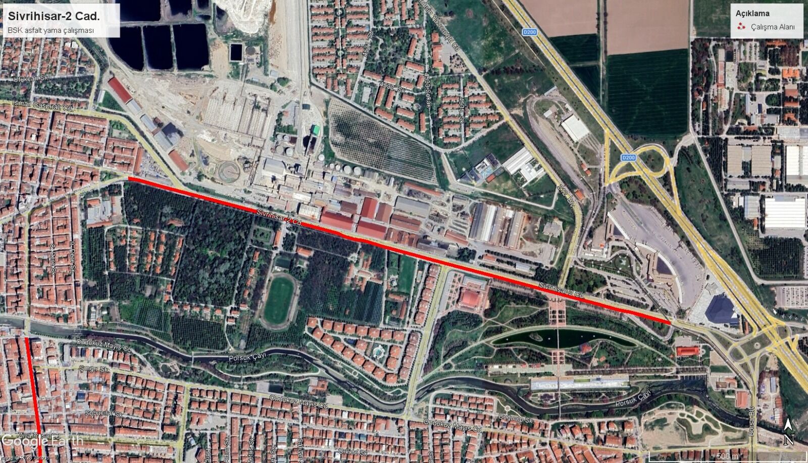 Sivrihisar-2 Caddesi iki gün boyunca trafiğe kapatılacak